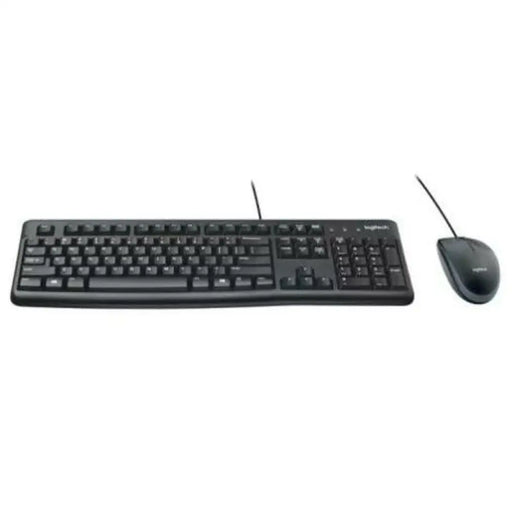 Клавиатура с мишка Logitech MK120 Черен Испанска Qwerty (10