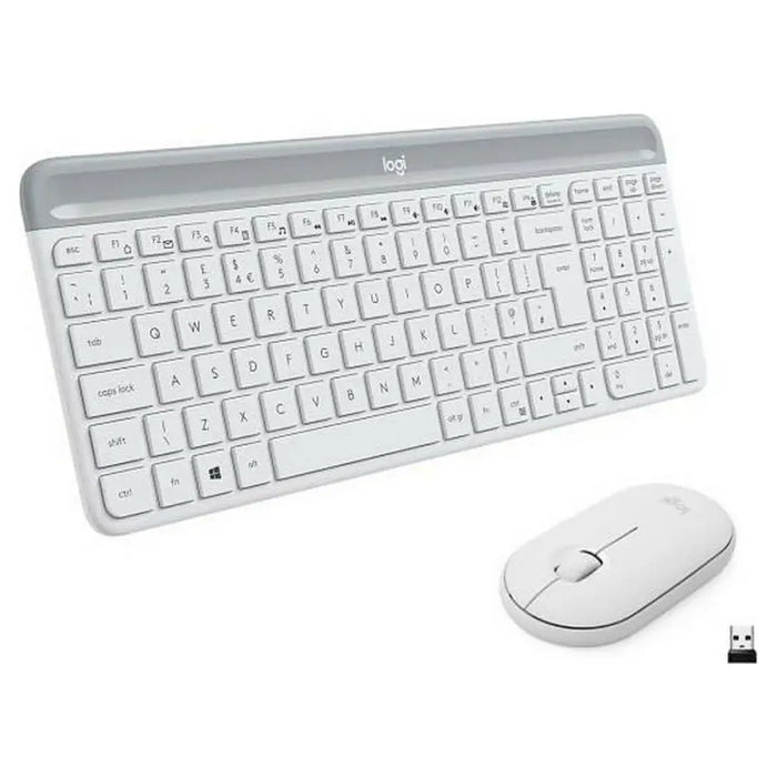 Клавиатура с мишка Logitech MK470 Бял френски AZERTY