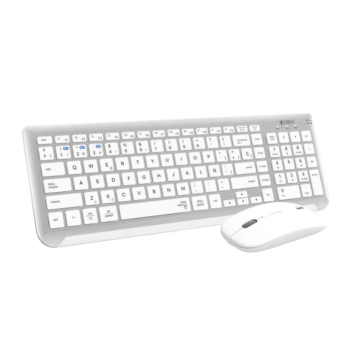 Клавиатура Subblim SUBKBC-DCEP10 Бял Испанска Qwerty QWERTY