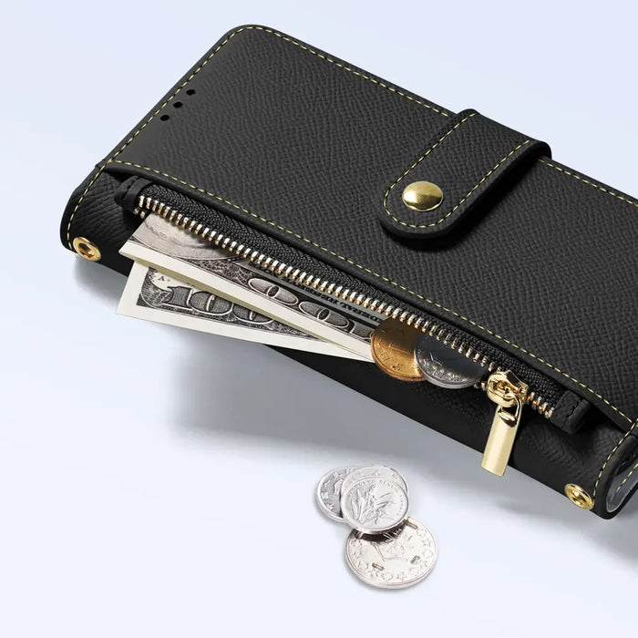 Кожен калъф Dux Ducis Lawa за iPhone 15 Pro Max - черен