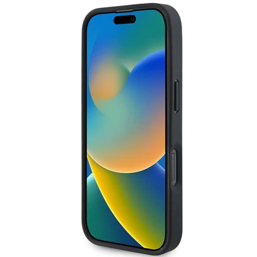 Кожен калъф BMW Hot Stamp за iPhone 16 Pro Max - черен