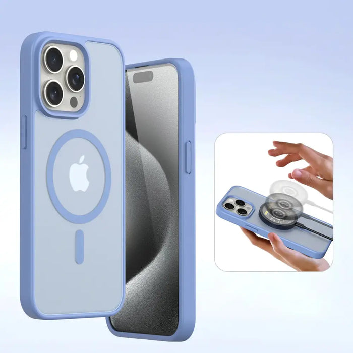 Кожен калъф Dux Ducis Lawa за iPhone 15 - син