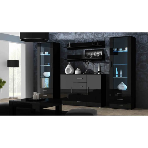 Комплект Cama от два рафта 125см SOHO черен мат