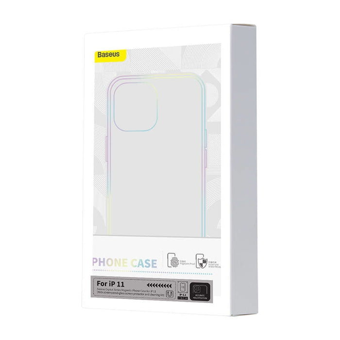 Комплект кейс Baseus Magnetic Crystal Clear за iPhone 11