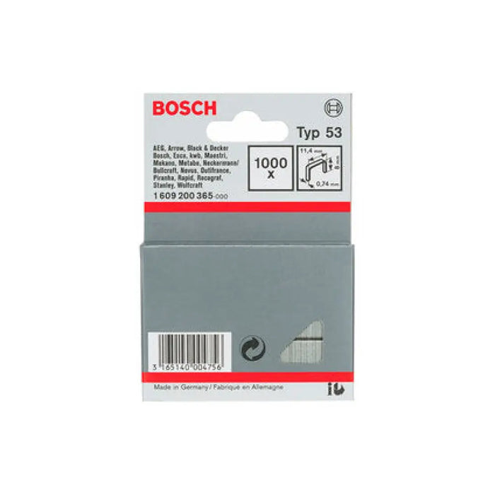 КОМПЛЕКТ СКОБИ ЗА ТАКЕР 8X11.4 ММ BOSCH 1000 БРОЯ