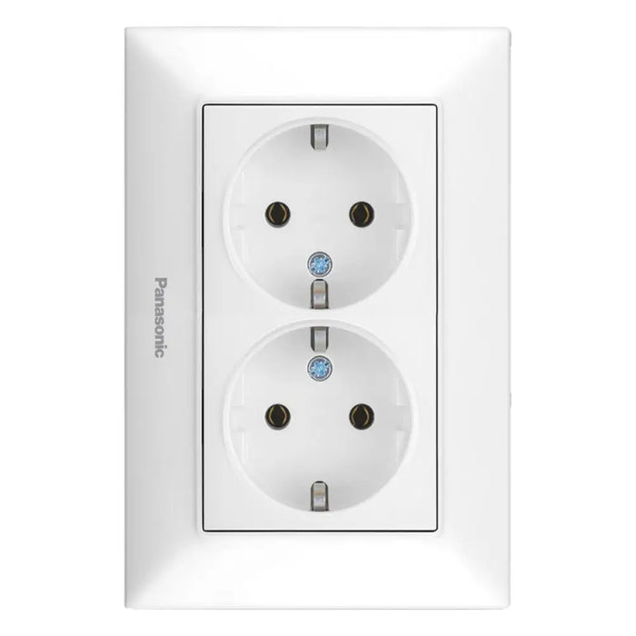 КОНТАКТ ДВОЕН БЯЛ PANASONIC Arkedia Slim