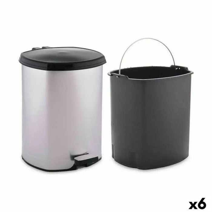 Кошче с педал Berilo D004-1 D004-1 Сребрист Пластмаса 6 L