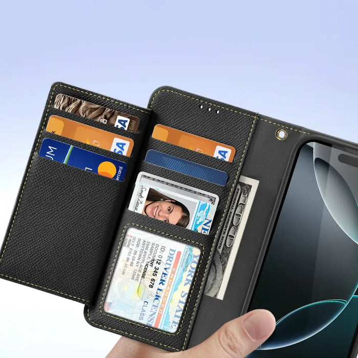 Кожен калъф Dux Ducis Lawa за iPhone 16 Pro Max - черен