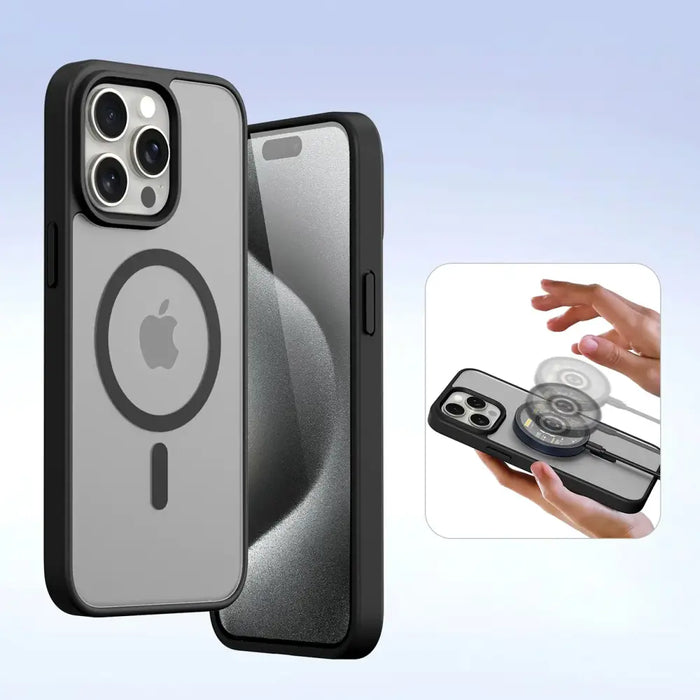 Кожен калъф Dux Ducis Lawa за iPhone 15 Pro Max - черен