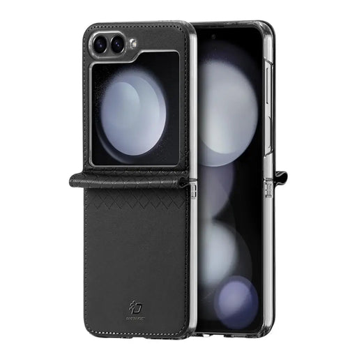 Кожен кейс Dux Ducis Brill за Samsung Galaxy Z Flip6 черен