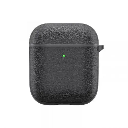Кожен кейс WiWU Calfskin Genuine Leather за AirPods 3 черен