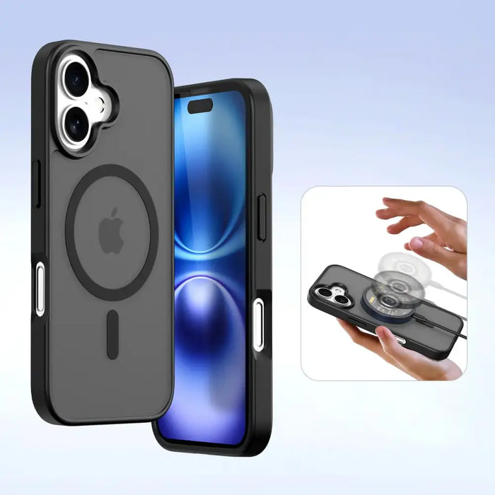 Кожен калъф Dux Ducis Lawa за iPhone 16 - черен