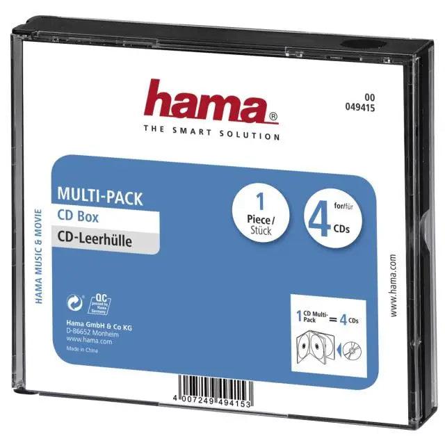 Кутийка за CD/DVD HAMA Multi-Pack 4 прозрачен/черен