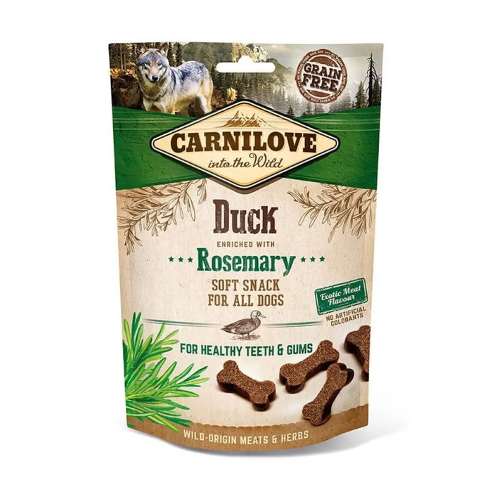 Лакомство за кучета CARNILOVE Soft Duck + Rosemary - 200гр