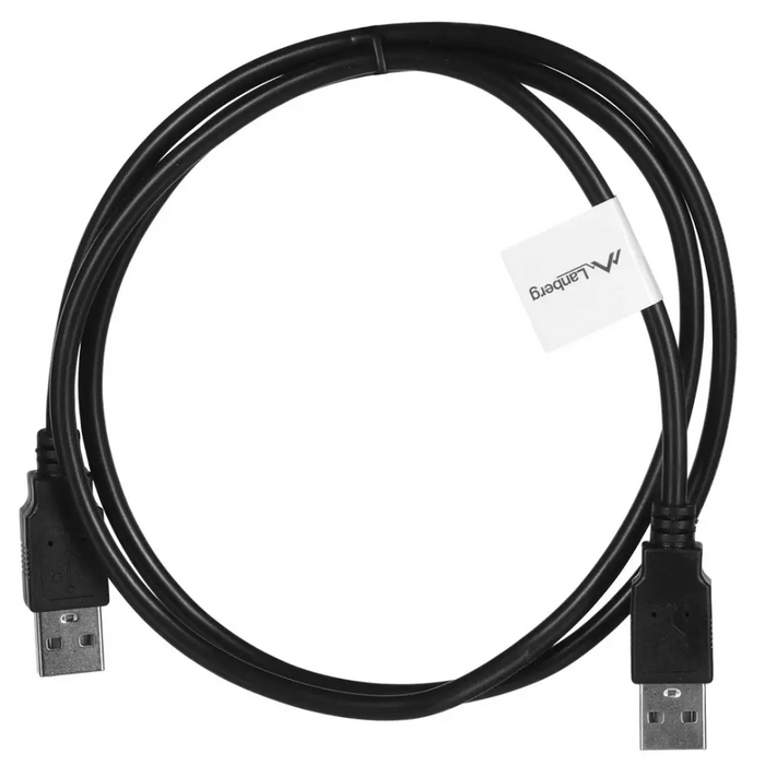 Lanberg CA-USBA-20CU-0010-BK USB кабел 1m 2.0 USB A Черен