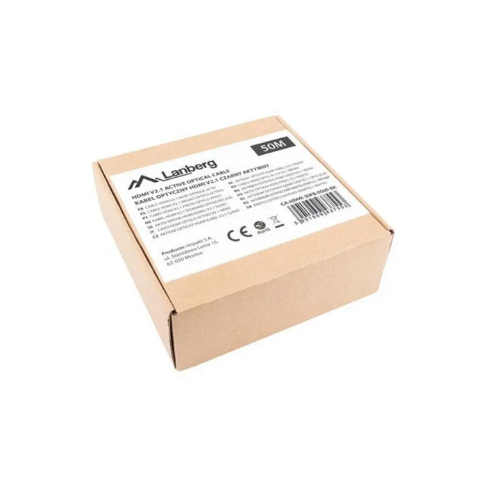 Lanberg HDMI M/M v2.1 кабел 50m оптичен черен aoc