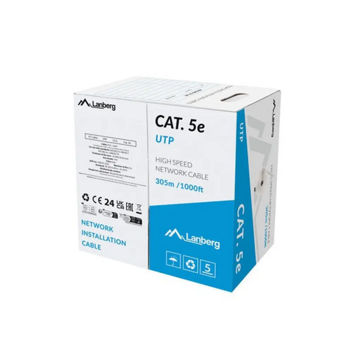 Lanberg LAN кабел CAT.5e 305m плътен cca grey fluke премина