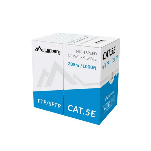 Lanberg LAN кабел CAT.5e ftp 305m плътен cu сив cpr + fluke