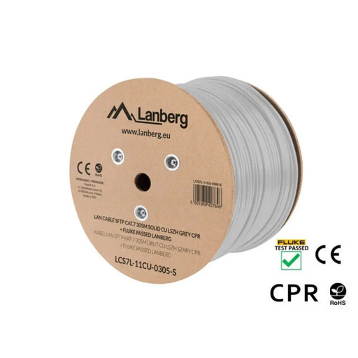 Lanberg LAN кабел CAT.7 sftp 305m плътен cu lszh сив cpr