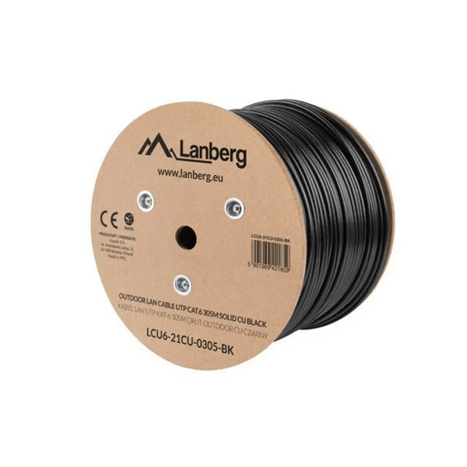Lanberg LCU6-21CU-0305-BK мрежов кабел Черен 305 m Cat6
