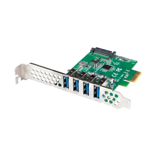 Lanberg pci express x1 карта->4x USB-A 3.1 gen1 нисък профил