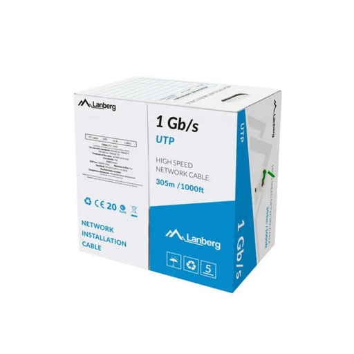LANBERG UTP КАБЕЛ 1GB/S 305M WIRE CCA ЗЕЛЕН