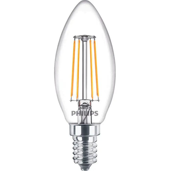 LED КРУШКА E14 4.3W 470LM 2700K 3 БРОЯ FILAMENT PHILIPS