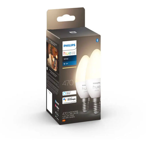 LED КРУШКА E14 5.5W 2700K 2 БРОЯ PHILIPS HUE
