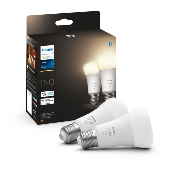 LED КРУШКА E27 9.5W 2700K 2 БРОЯ PHILIPS HUE
