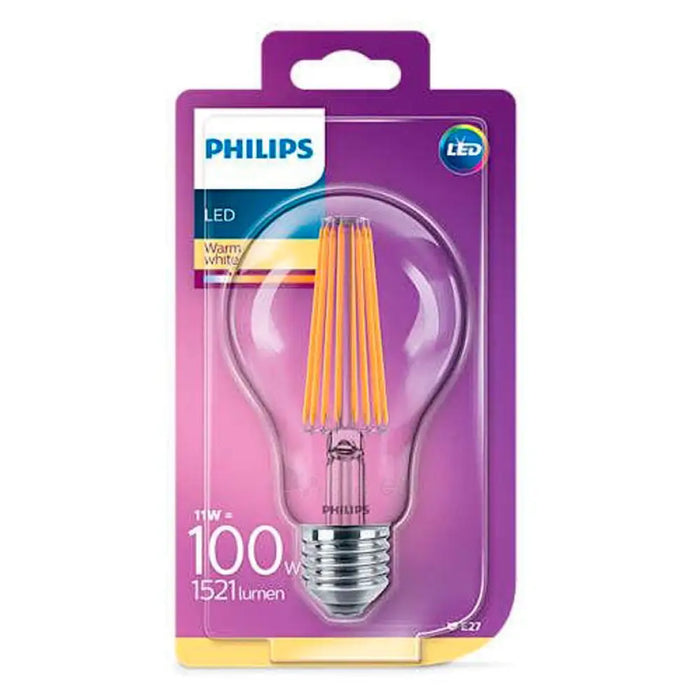 LED КРУШКА FILAMENT E27 10.5W 2700K 1521LM A67 PHILIPS