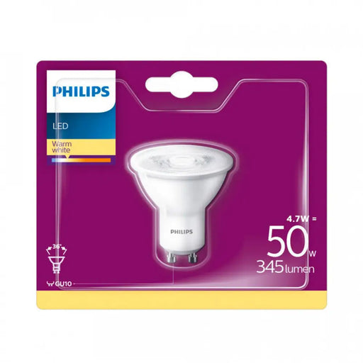 LED КРУШКА GU10 4.7W 345LM 2700K PHILIPS
