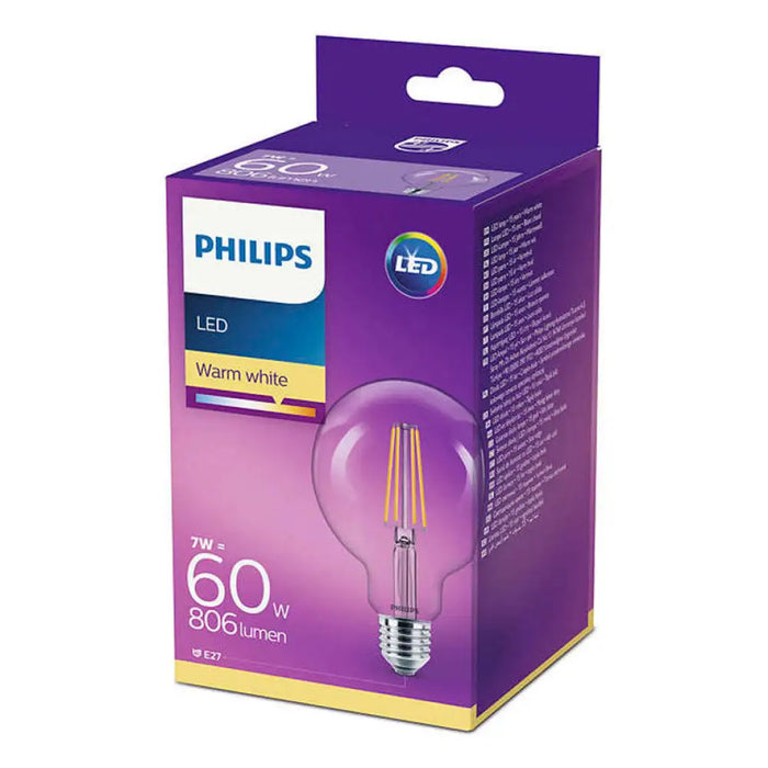 ЛЕД КРУШКА E27 7W 2700K G93 FILAMENT PHILIPS