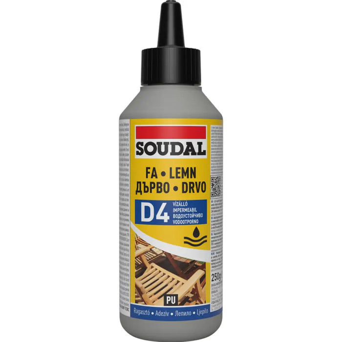 ЛЕПИЛО ЗА ДЪРВО D4 ПОЛИУРЕТАНОВО 250 ML SOUDAL