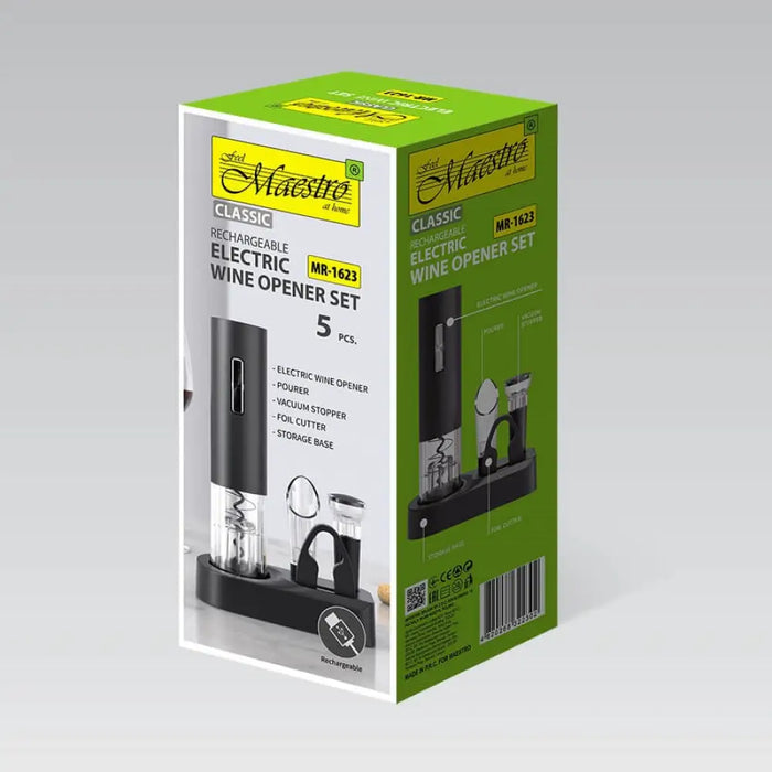 MAESTRO MR-1623 USB електрически тирбушон за вино