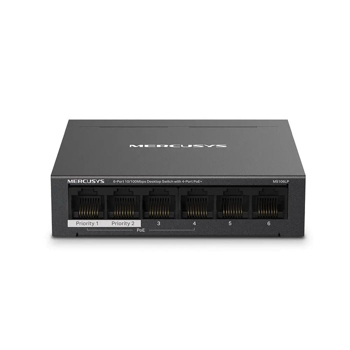 Mercusys 6-портов 10/100Mbps настолен комутатор с 4-портов