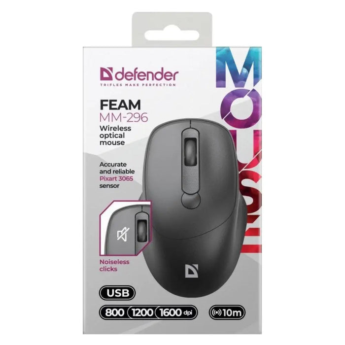 МИШКА DEFENDER FEAM MM-296 RF SILENT BLACK