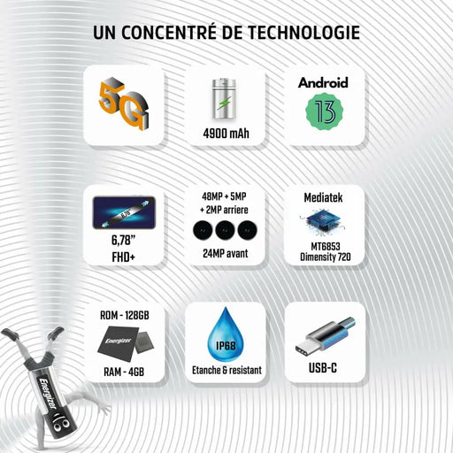 Мобилен телефон за по възрастни хора Energizer H67GEU