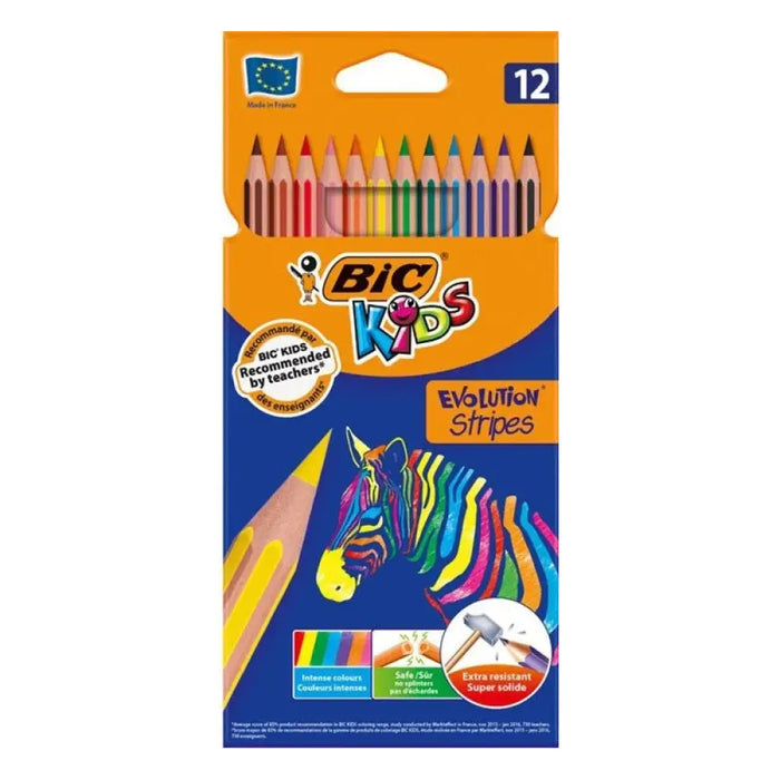 МОЛИВИ 12 ЦВЯТА STRIPES BIC