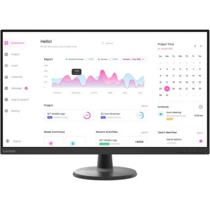 Монитор LENOVO D32-45 31,5 инча VA FHD 60Hz 250cd/m2 4ms
