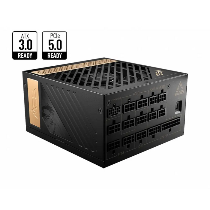 MSI MEG AI1300P PCIE5 захранване 1300 W 24-pin ATX ATX Черен