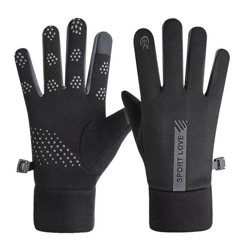 Мъжки ветроустойчиви ръкавици за телефон HQWear черно-сиви