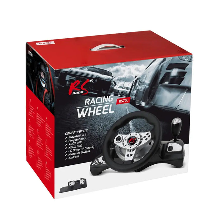 NanoRS RS700 контролер за игри черен сребрист USB волан