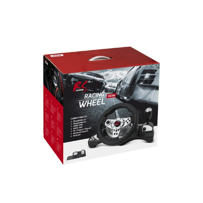 NanoRS RS700 контролер за игри черен сребрист USB волан