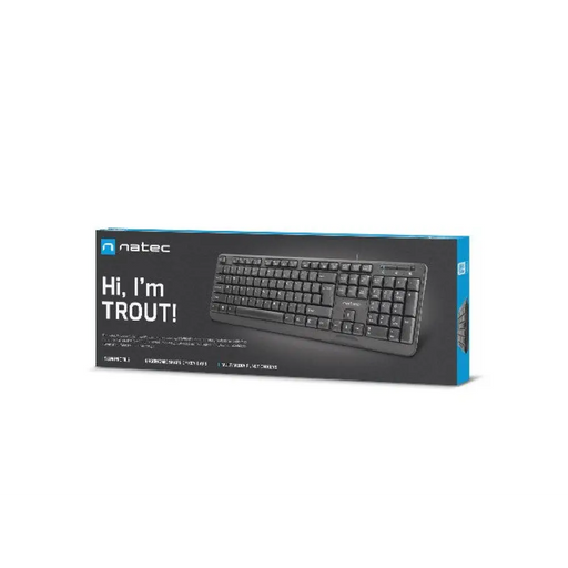NATEC КЛАВИАТУРА TROUT SLIM USB US LAYOUT ЧЕРНА