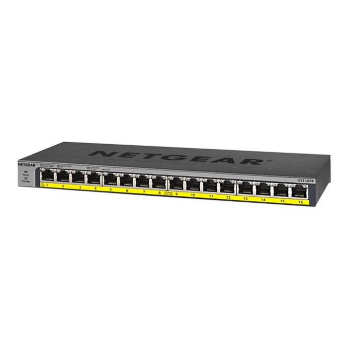 NETGEAR 16PT POE/POE + GIGABIT НЕУПРАВЛЯВАН СУИЧ