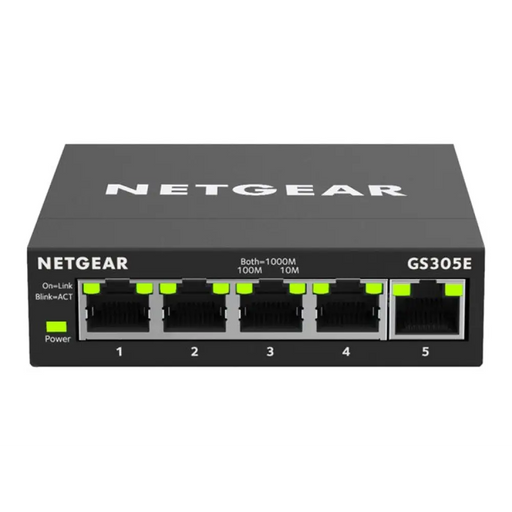 NETGEAR 5-Port Gigabit Ethernet Smart Managed Plus Switch