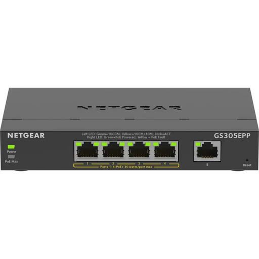 NETGEAR 5PT GE Plus Switch W/HI-PWR POE +