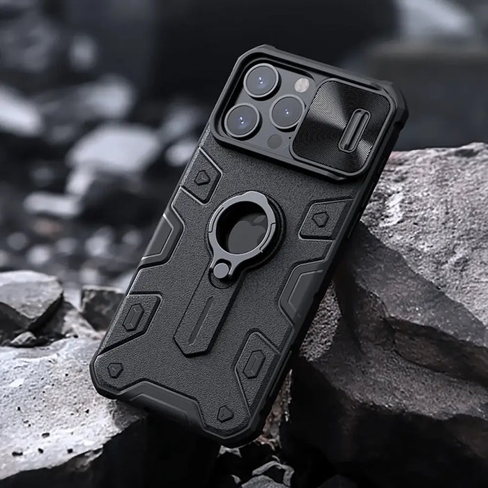 Nillkin CamShield Armor Case за iPhone 15 Pro Max - черен