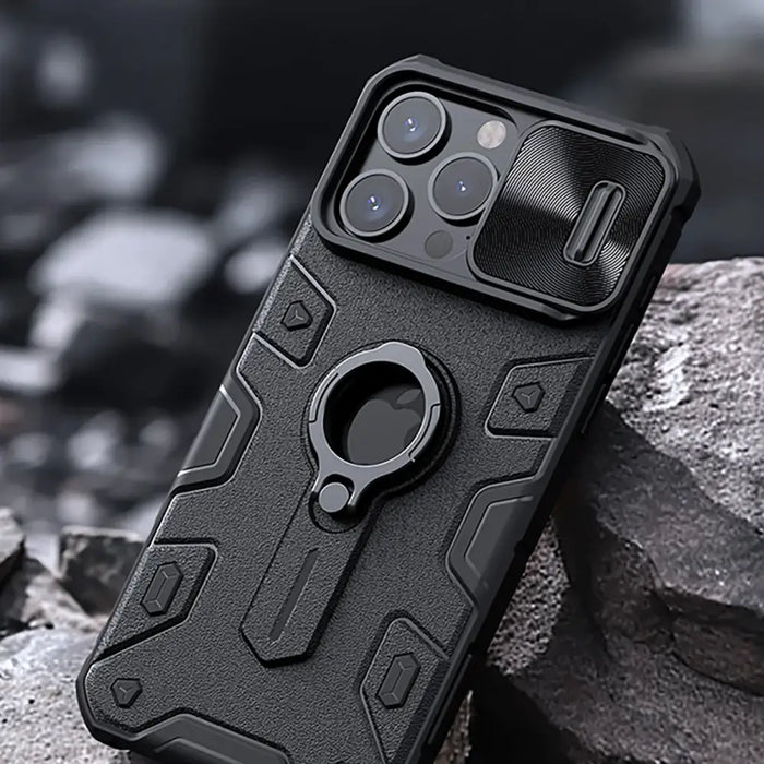 Nillkin CamShield Armor Case за iPhone 15 Pro Max - черен