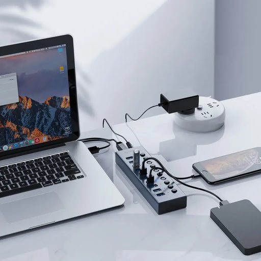 Orico BT2U3-13AB Hub 13x USB-A 3.0 с превключватели - сив